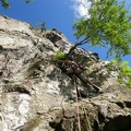 Jeanie on 1st pitch of Eve, Shepherd's Crag
