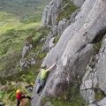Roddy taking care on Cheesegrater Slab - well named!