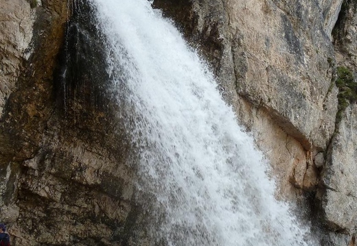 Waterfall on the Cortina 1 Ferrata