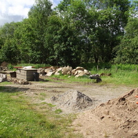 The boulders dug out