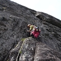 Heading for the roof, pitch 1, The Mappie