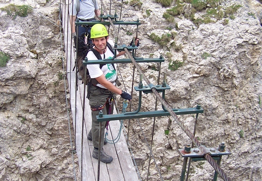 Andy _ Jim on Via Ferrata - Dolomites - 2006