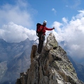 John on summit of Aiguille Dibona - 2005
