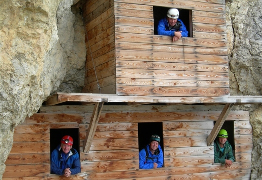 The gang_ Martini ledge - Dolomites - 2006