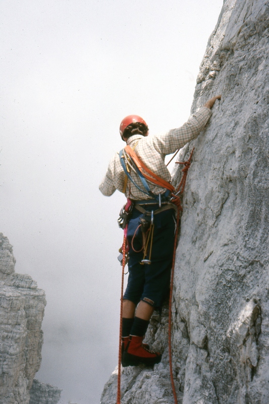 Alastair Wilson - Alex Agnew climbing on Campanile Basso_ Dolomites_ 1976.jpg