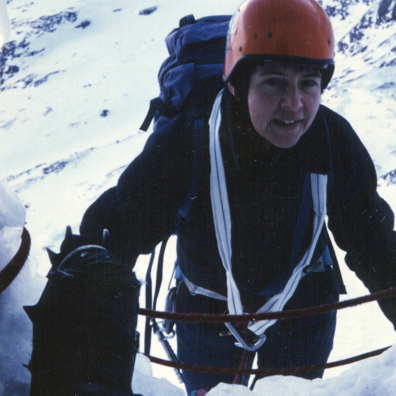 LizP - Entering Ice Cave on the curtain grade V_ Ben Nevis March 1st 1986