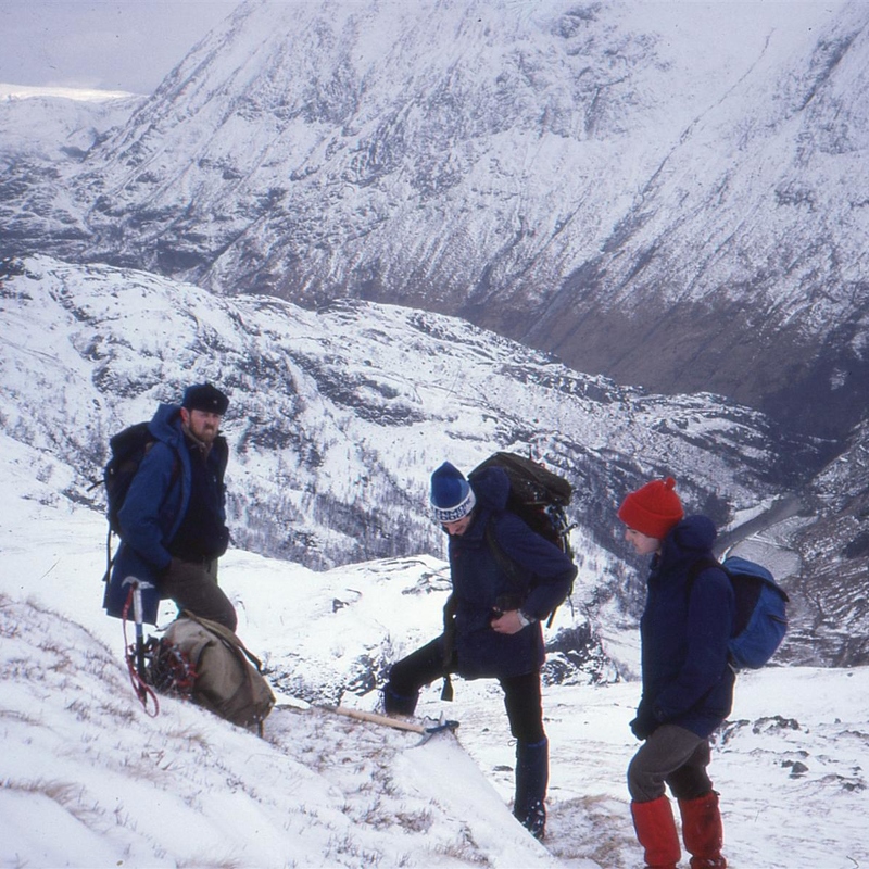 Duncan Tom Ivor on slopes of An Garbhanach glen nevis march 83.jpg