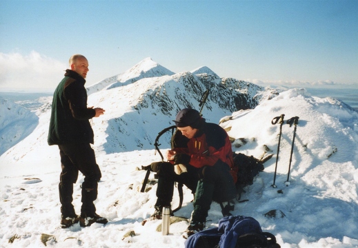 Elke Braun - Rod Mackenzie and Stuart MacFarlane on Cruachan, 2000.jpg