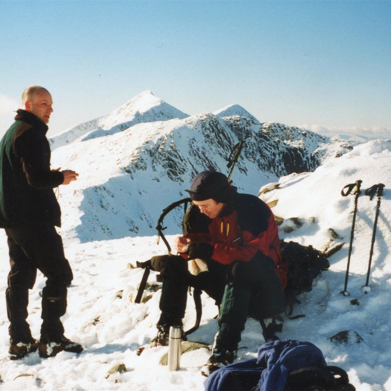 Elke Braun - Rod Mackenzie and Stuart MacFarlane on Cruachan, 2000.jpg