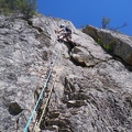 Jeanie on the 1st pitch of Eperon de Bouchier