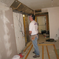 Framing Old Kitch Ex Wall