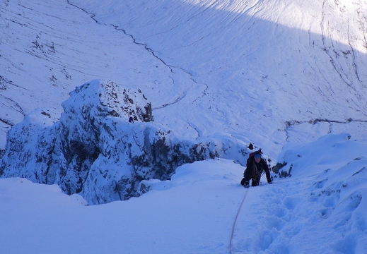 Looking down the final slope of Sron na Lairig