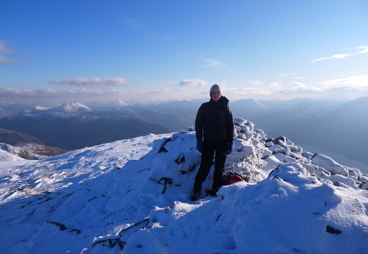 Jeanie on the summit of Beinn Sgritheall