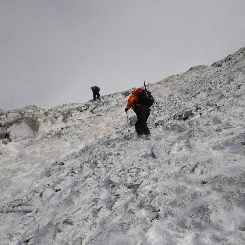 Battling up a slope on Mullach Clach a'Bhlair (Photo: Dave Kirkpatrick)