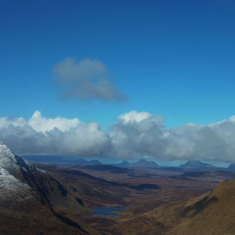 Assynt hills, Seana Bhraigh in foreground