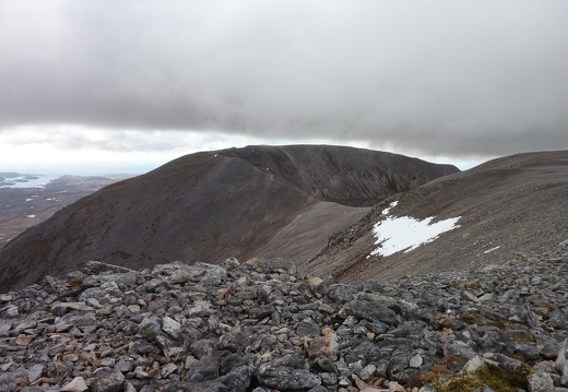 Arkle, looking along ridge to summit