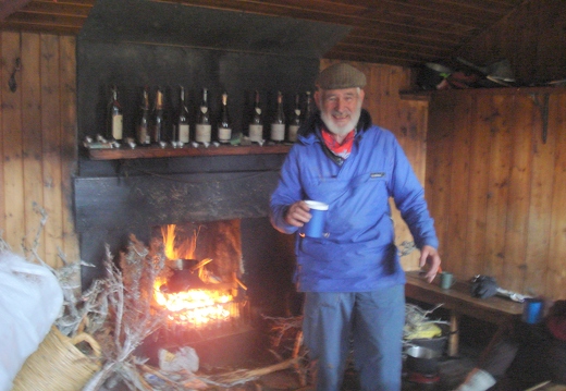 Bothying: A happy man with a dram and a fire!