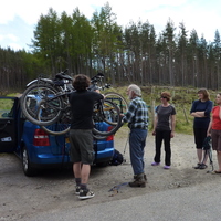 How do you get 5 bikes and 5 people into 1 car?