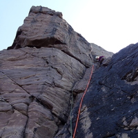 Elke on Auld Nick, Black Rocks, Reiff (Photo: Rod Mackenzie)