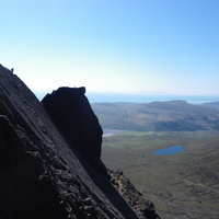 The Cioch casts it's shadow.