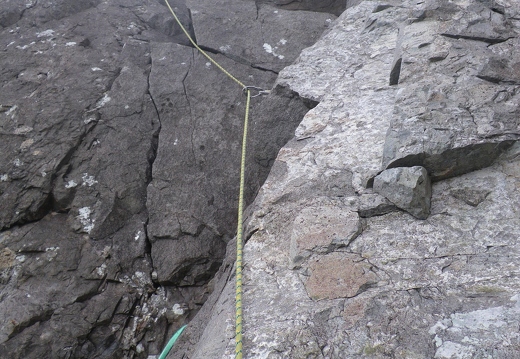 Stuart on the 2nd pitch of White Slab Direct.