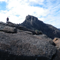 At the top of Sgurr Dubh Beag with Sgurr Dubh Mor behind