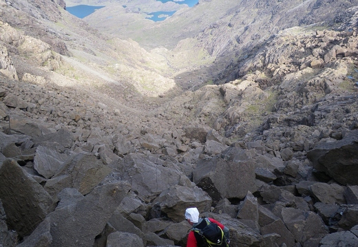 The descent down the aptly named Garbh-choire