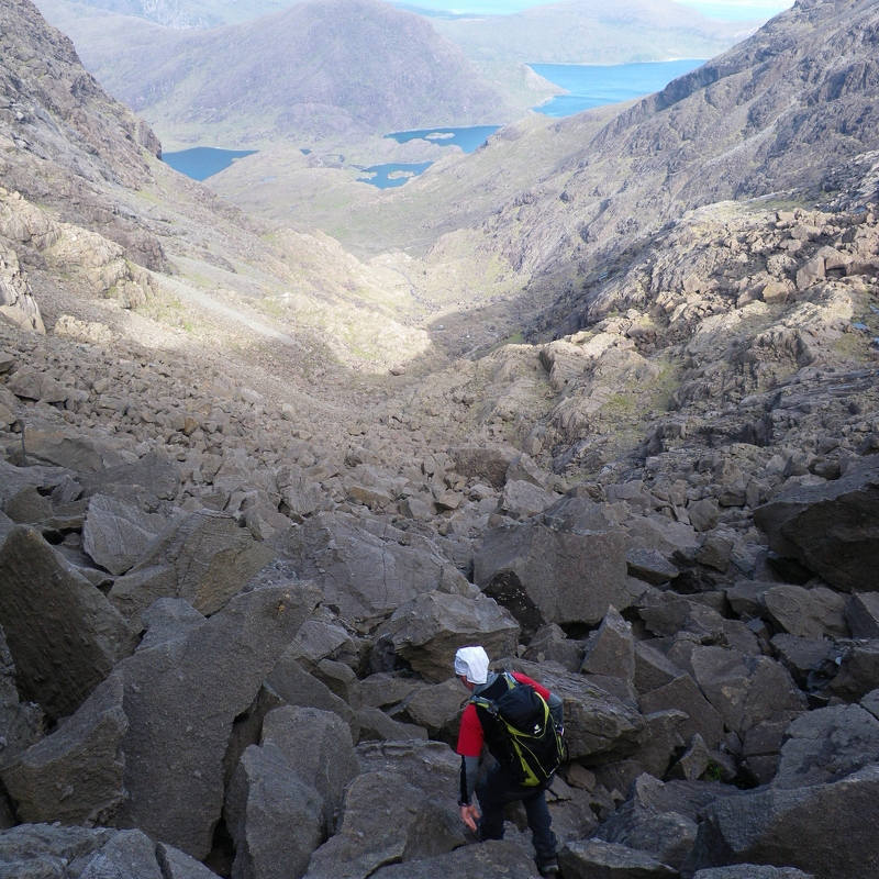 The descent down the aptly named Garbh-choire