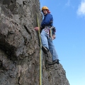 Brian on guidebook 3rd pitch January Jigsaw