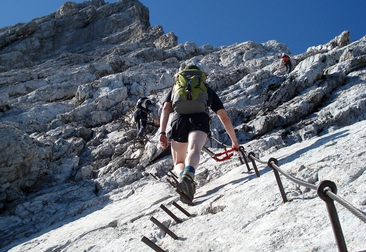 Going up Alpspitz ferrata