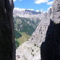 The view west from between the towers