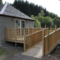 Decking on end of new extension