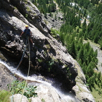 Stuart about to get wet, very refreshing!