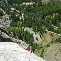 Jeanie on 5th pitch of Cascade Blues