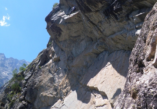 Scary rappel - there are other ways down you know...