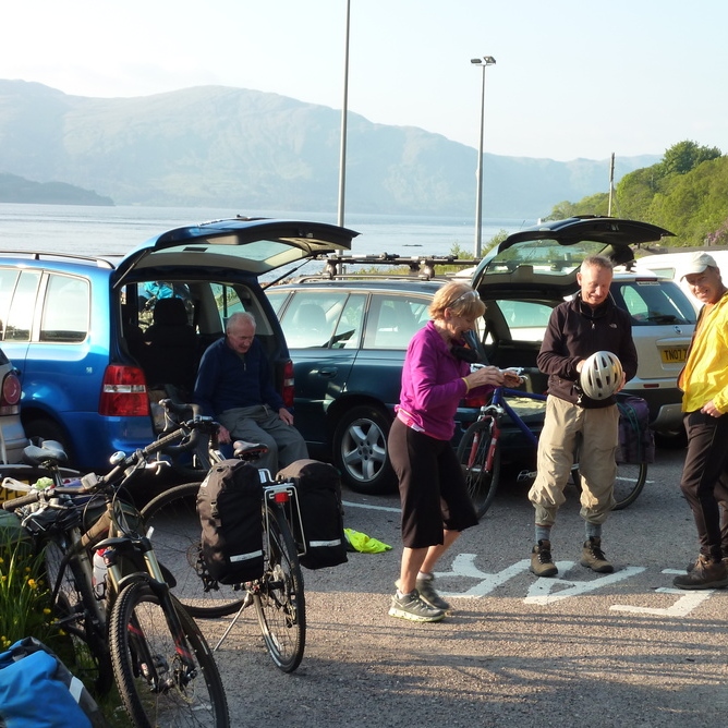 Getting ready to start at Corran Ferry