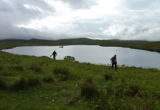 Scattering ashes - Loch Tearnait in the background