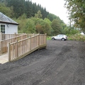 View past extension and decking to rear car park