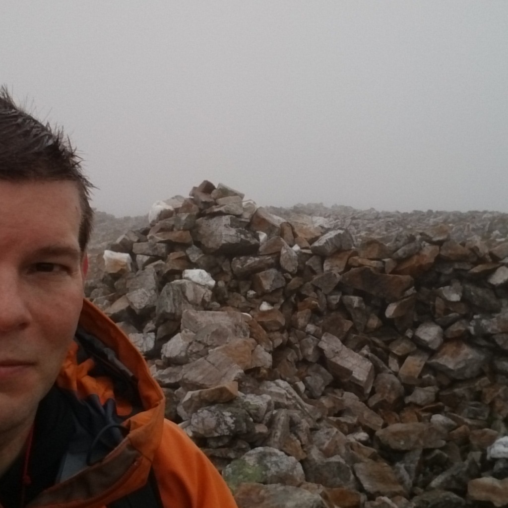 Me, on the second Munro: Carn Bhac (Colin headed down)