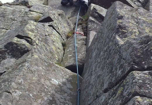Mat on Route One, Peel Crag