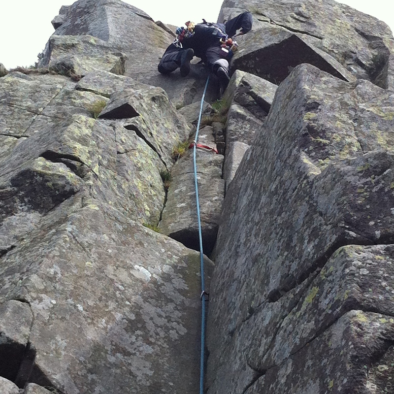 Mat on Route One, Peel Crag