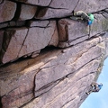 Climbing with legends.. Cog and Billy Hood on Gratification Crack (VS 4c)
