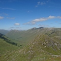 View back down the Glen from slopes of An Socach, lump in front is the 906M spot height, 3 munros already done beyond