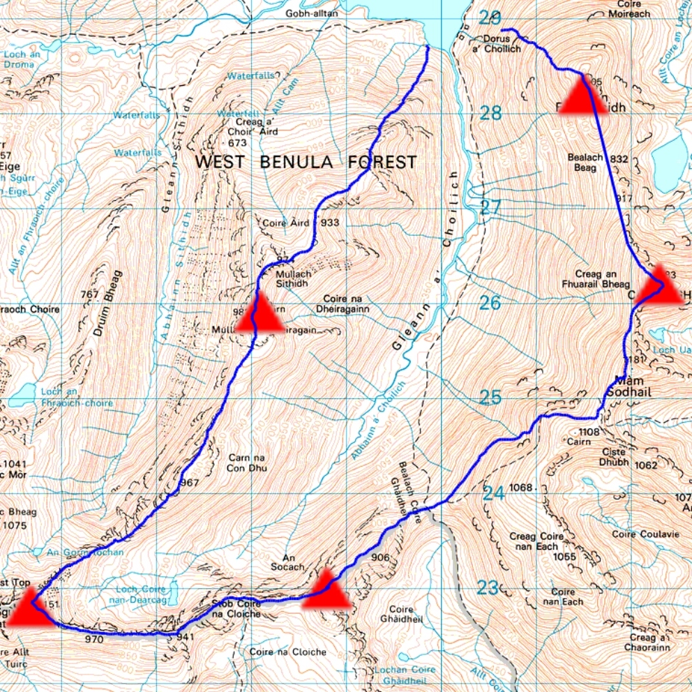 The Route - Mam Sodhail missing its Munro Marker!