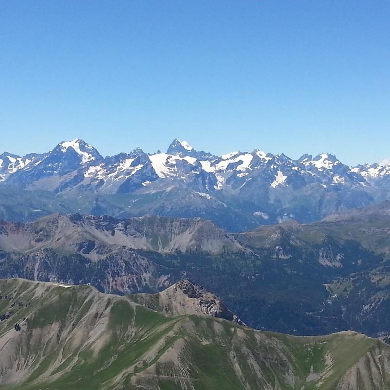 Superb views of the high peaks of the Ecrins
