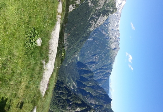 Looking down towards Val di Mello