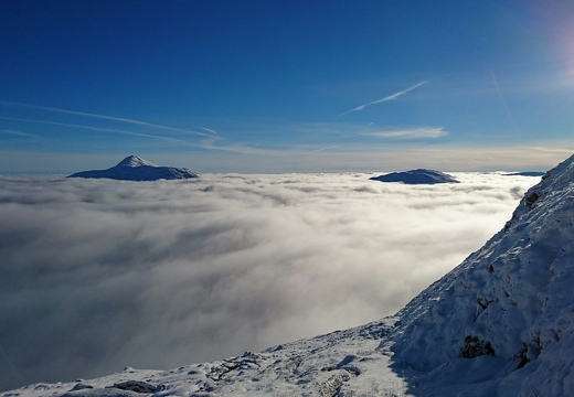Ben Lomond over a sea of cloud as I came out of the murk