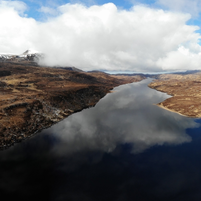 Loch Veyatie Pano (NW Drone)