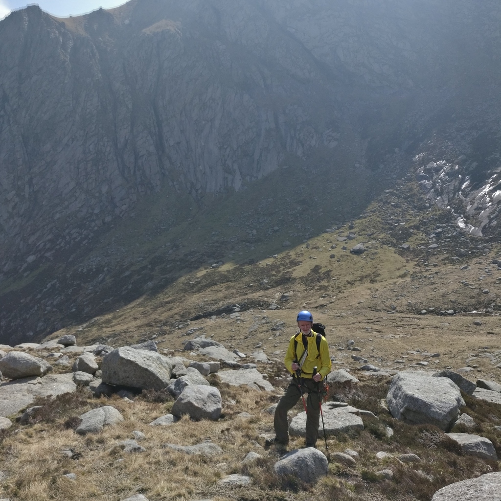 Colin on the walk back down from the coire