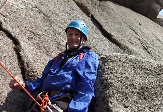 Belaying at the bottom of Pitch 2